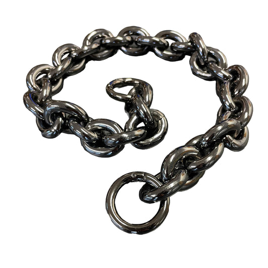 Gunmetal Black Chunky Chain Shoulder Strap