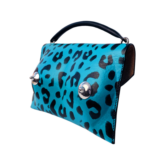 Urban Leopard Turquoise Clutch